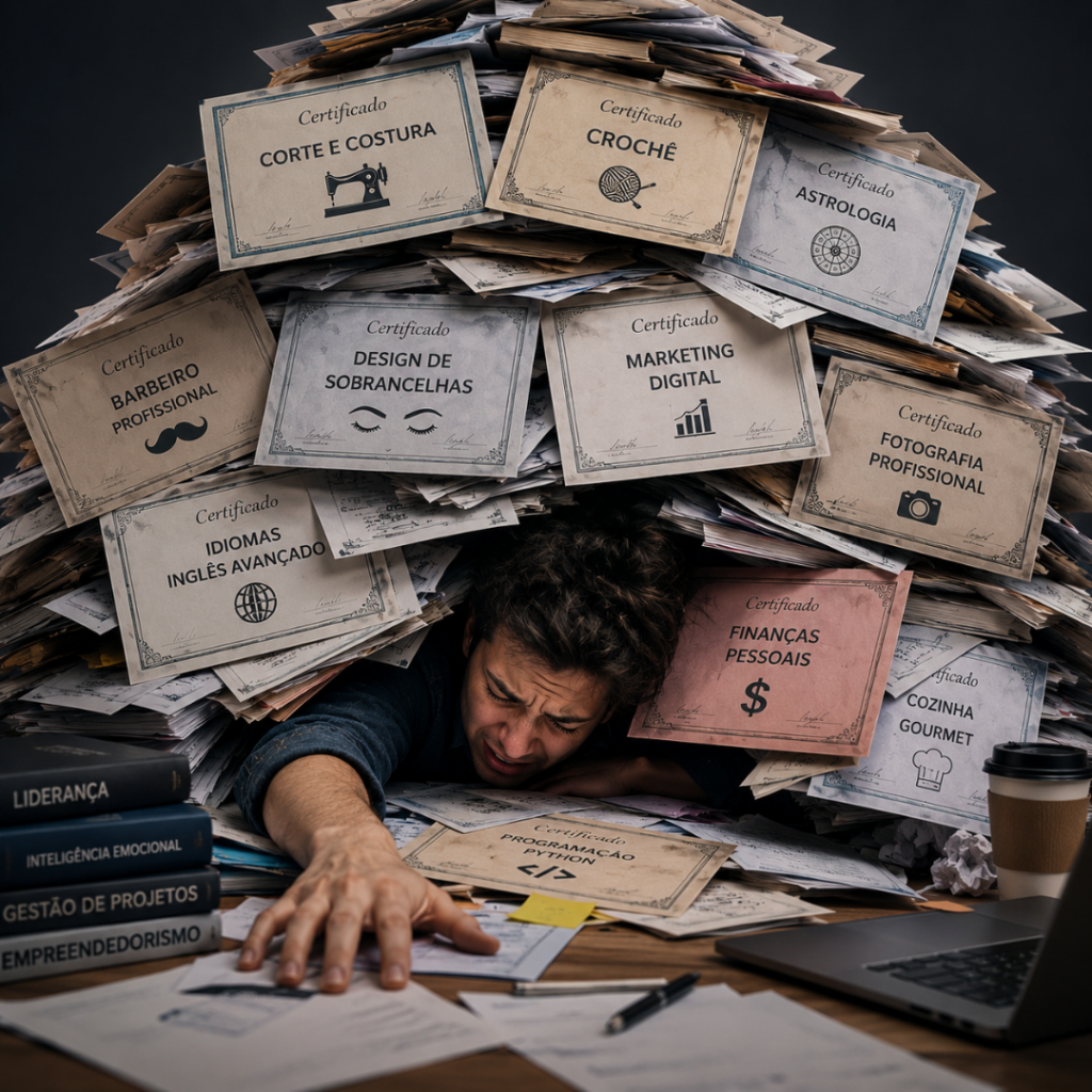 Transformar cursos em resultado real virou um dos maiores diferenciais profissionais do mercado atual. Nunca foi tão fácil estudar, mas aplicar o aprendizado na prática continua raro. Mais do que acumular certificados, empresas valorizam quem consegue gerar impacto, resolver problemas e mostrar resultados concretos. Por isso, escolher o que estudar com estratégia se tornou tão importante quanto aprender. Afinal, o importante não é só saber — é saber fazer.